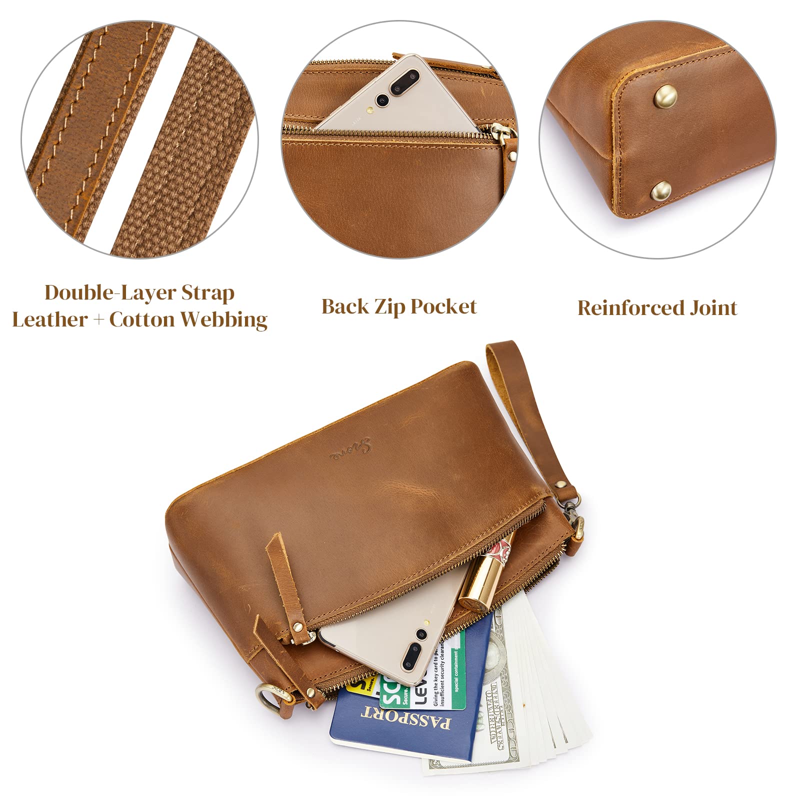 Genuine Leather Mini Crossbody Bag