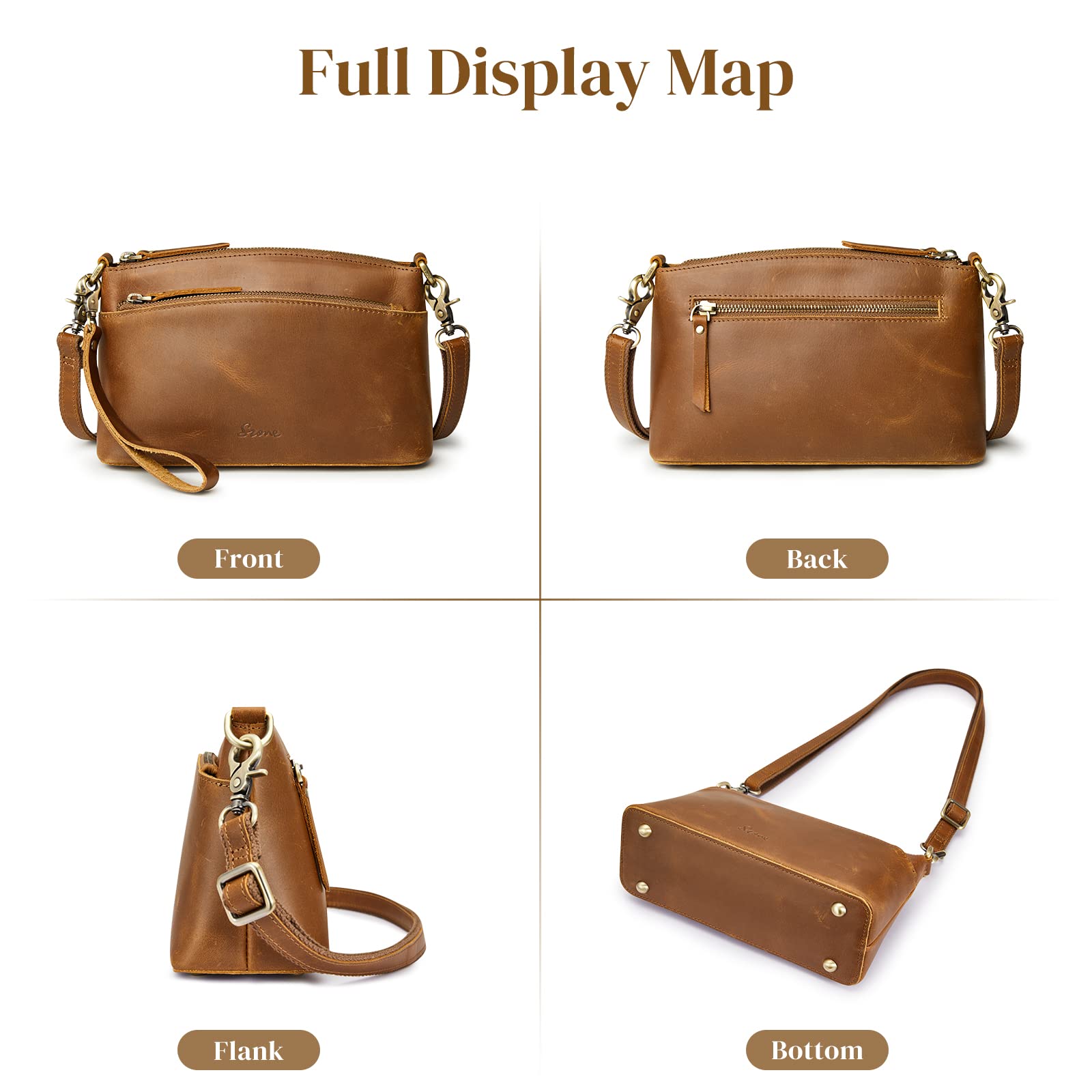 Genuine Leather Mini Crossbody Bag