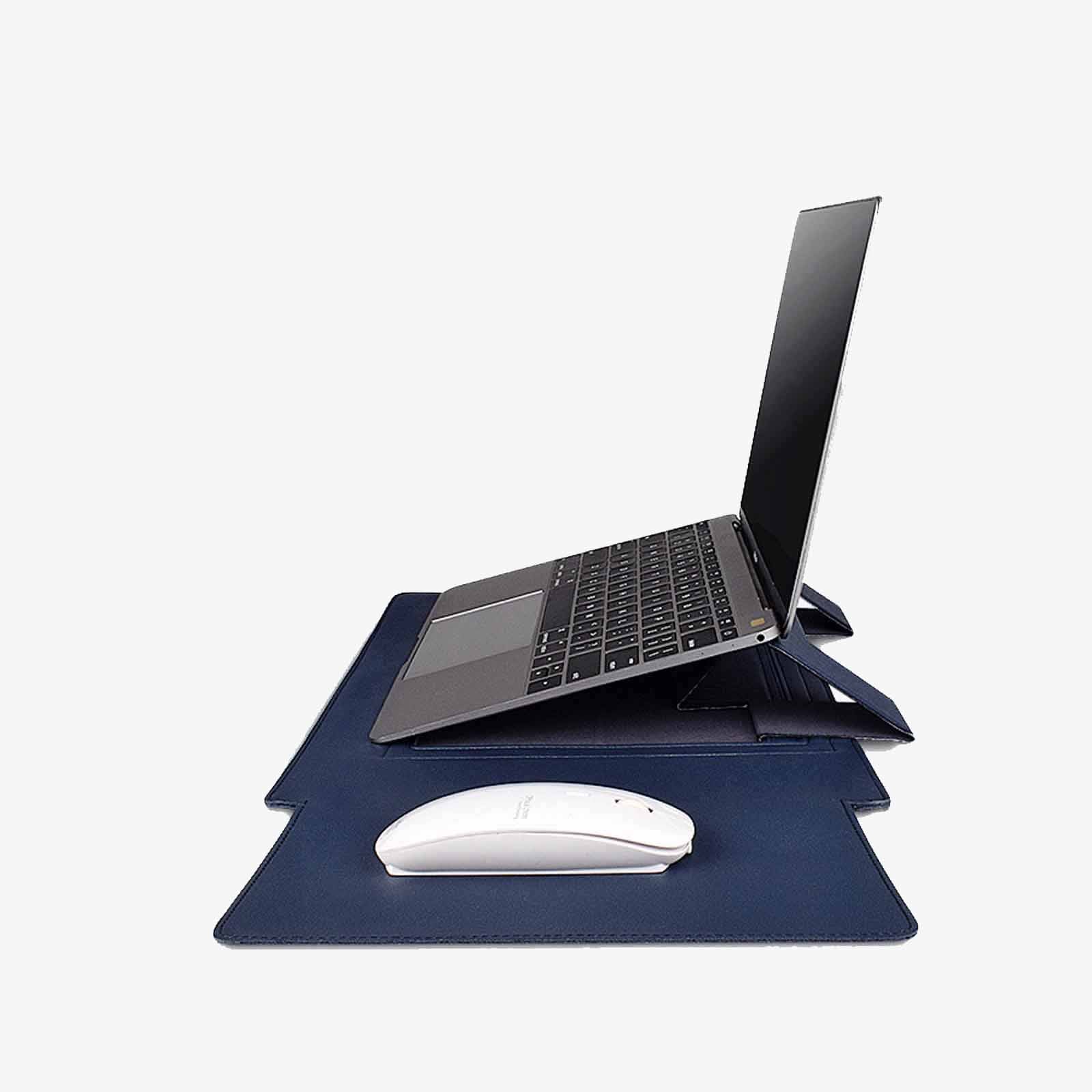 Leather Laptop Sleeve Case with Stand