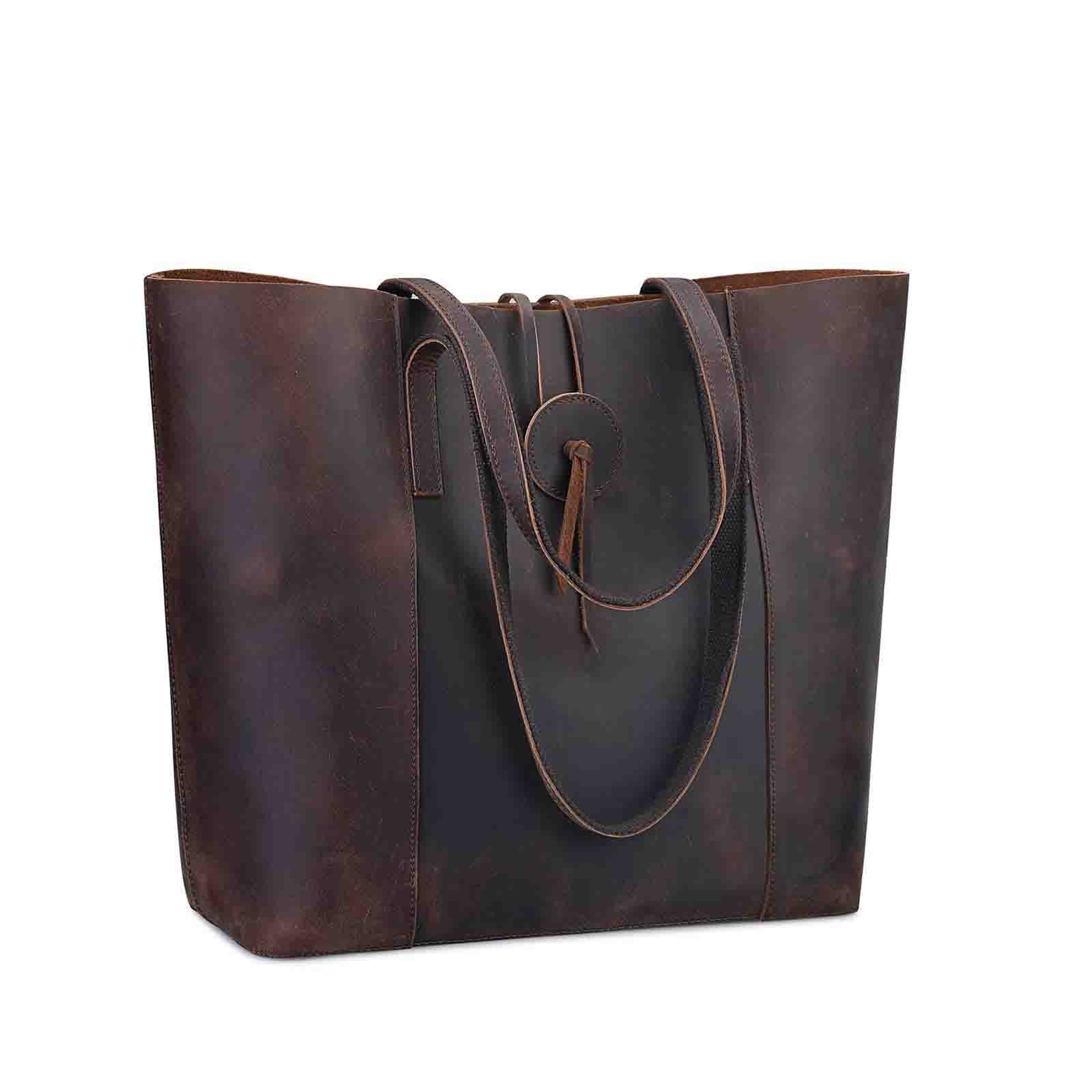 Women's Crazy Horse Leather Tote Bag