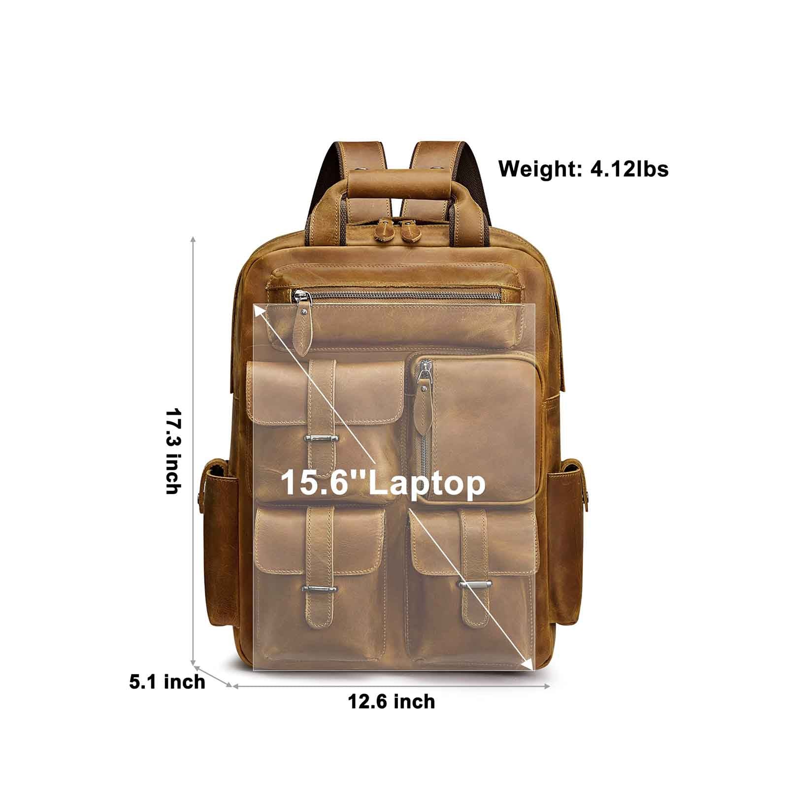 men's leather backpack