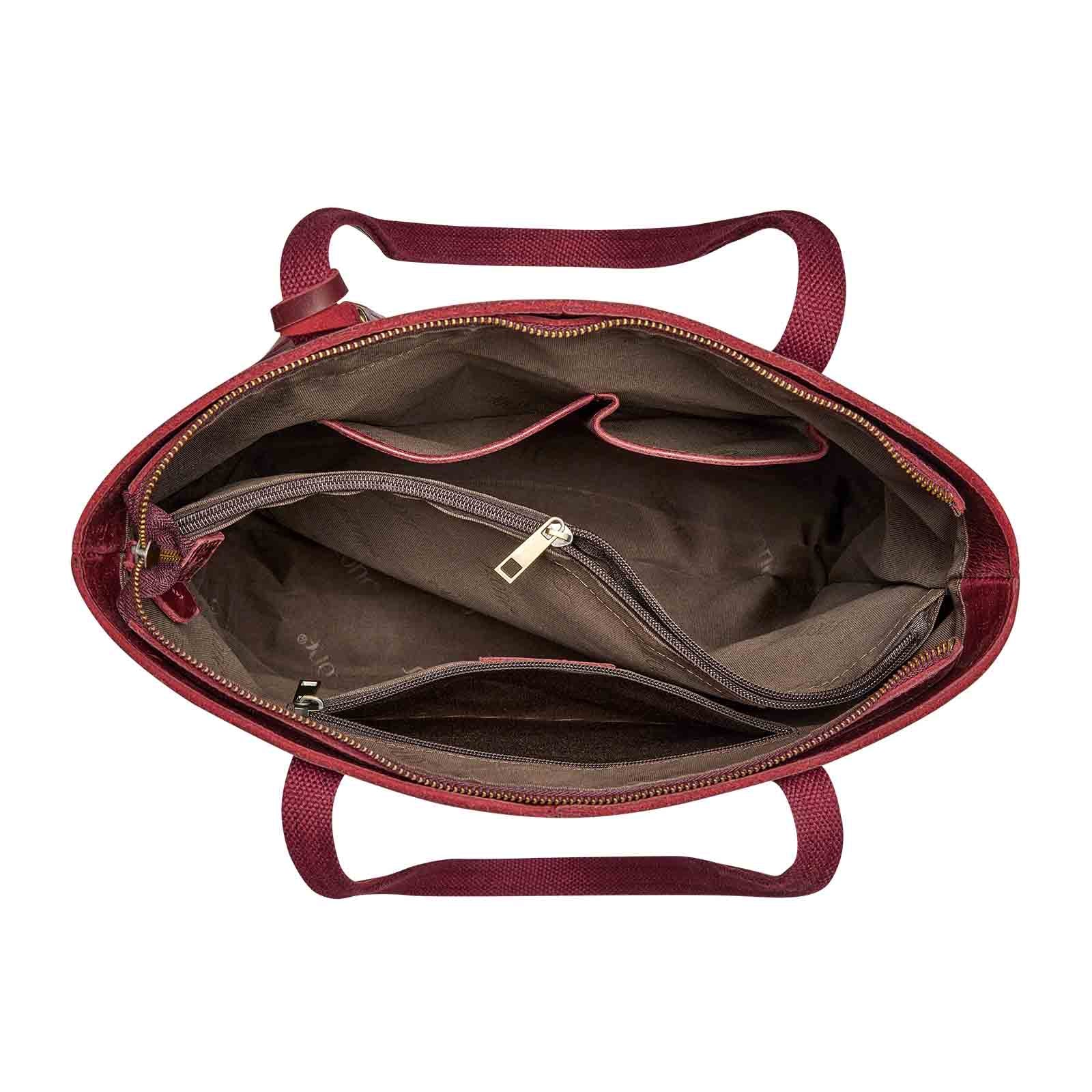 Women Vintage Genuine Leather Tote Shoulder Bag Handbag