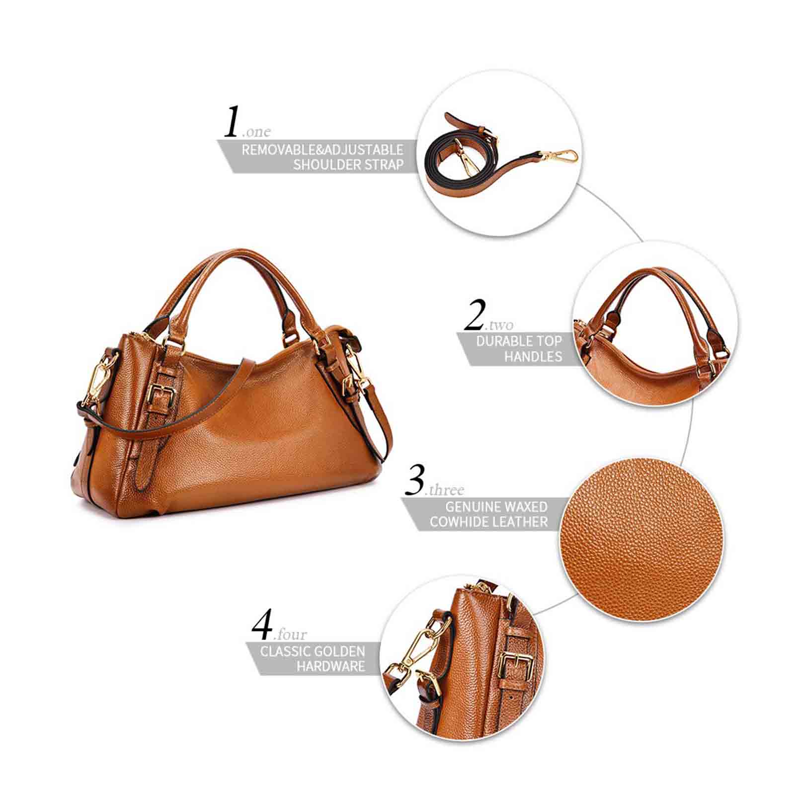 leather handbag for women