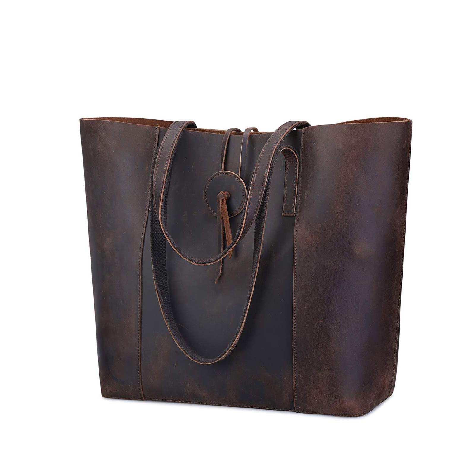 Women's Crazy Horse Leather Tote Bag