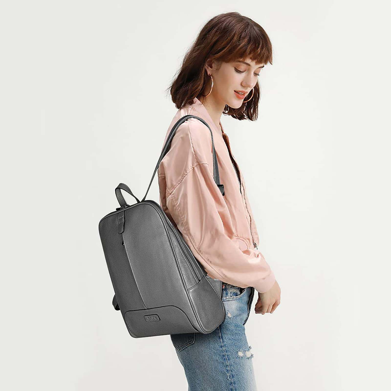 Women Genuine Leather Backpack