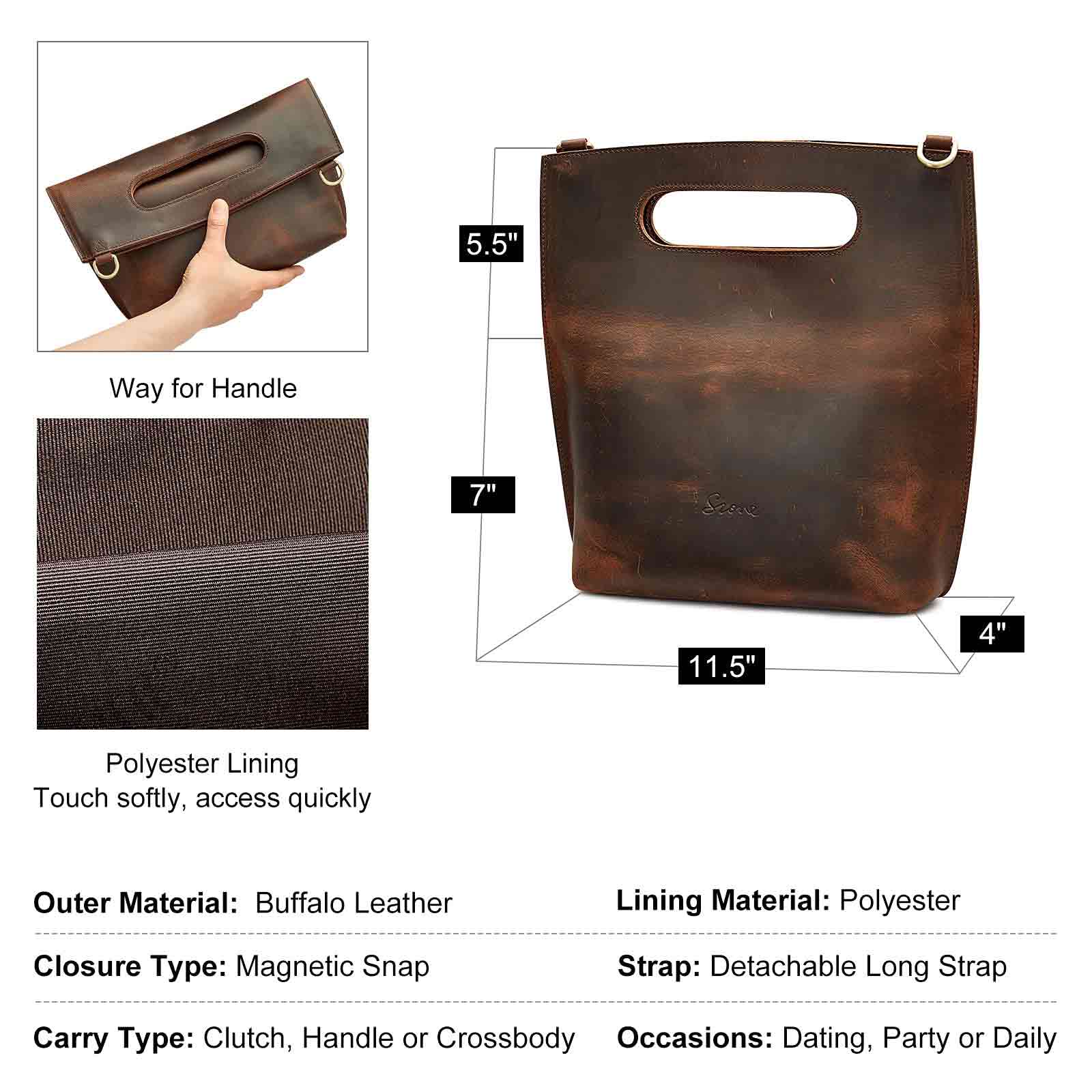 Distressed Clutch Handbag