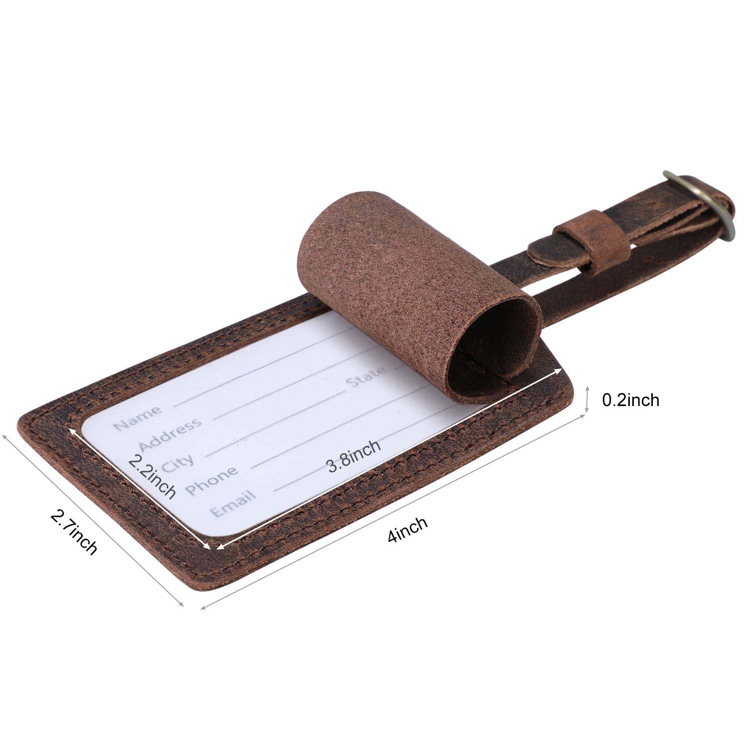 Leather Luggage Tags ID Label