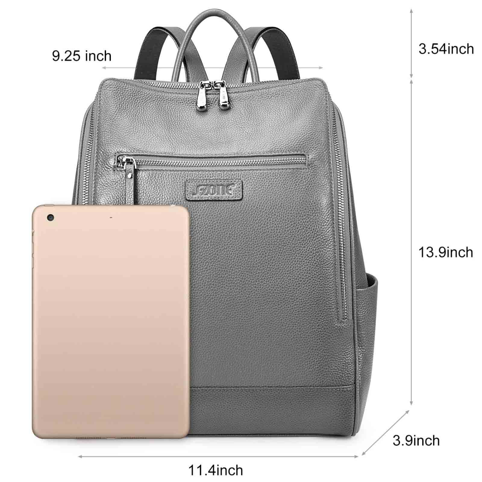 Medium Genuine Leather Women Backpack