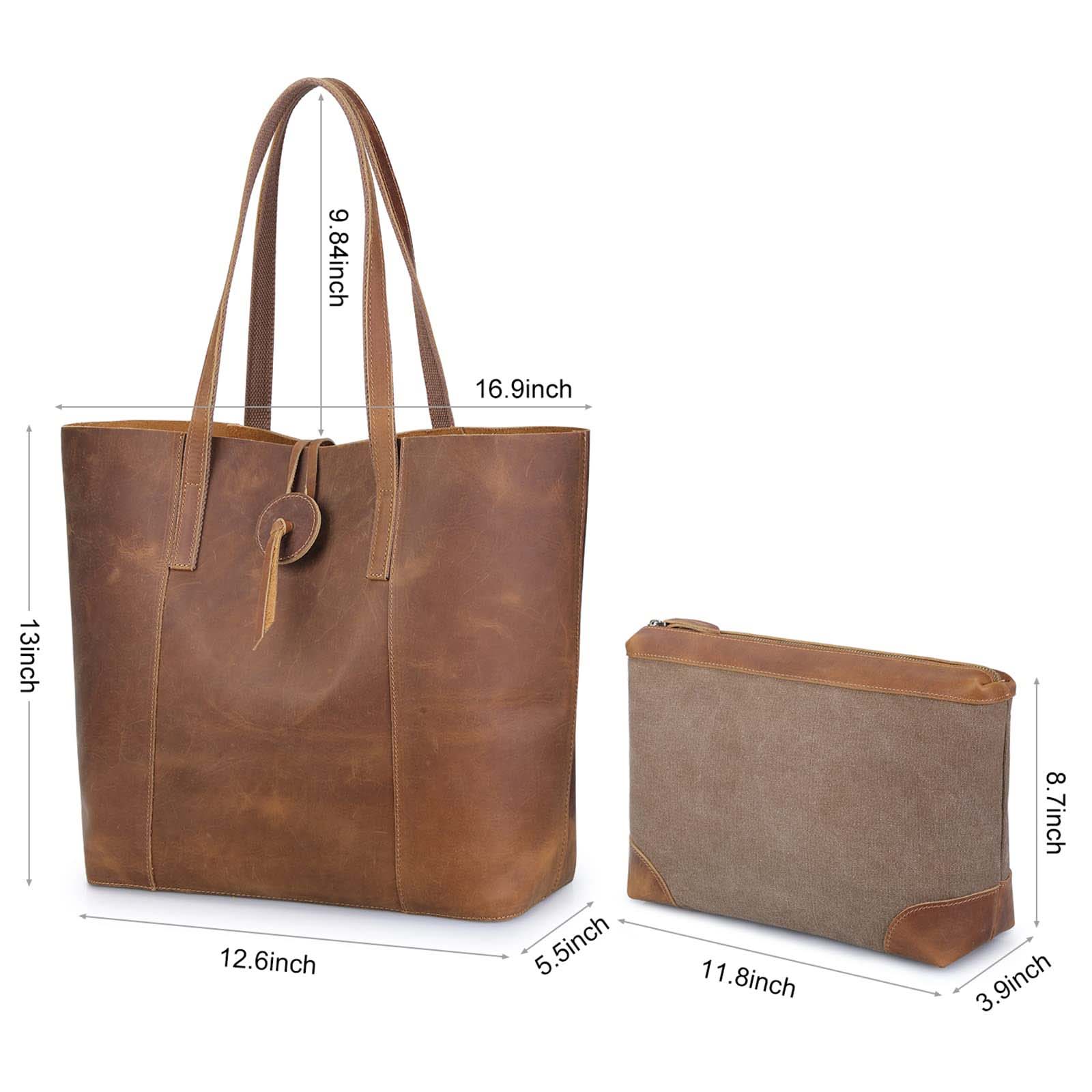 Women's Crazy Horse Leather Tote Bag