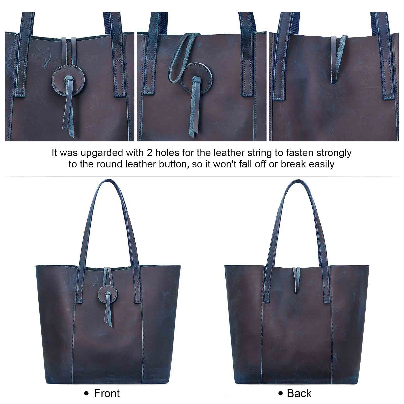 Women's Crazy Horse Leather Tote Bag